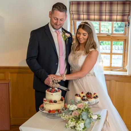Fresh berries semi-naked wedding cake design